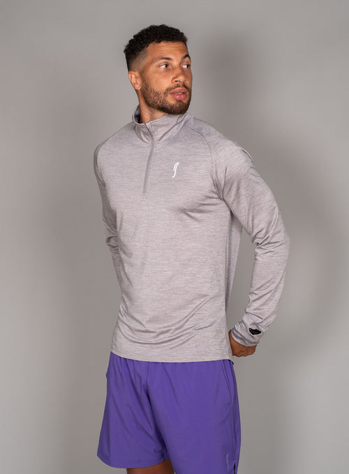 Men's Performance Half Zip Sweater Solid grey