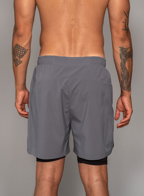Men's Performance Shorts 2 in 1 Solid grey
