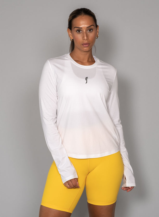 Women's Paris Relaxed Long Sleeve Tee White