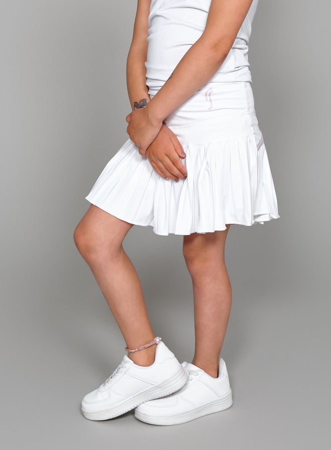 Girl's Match Skirt White