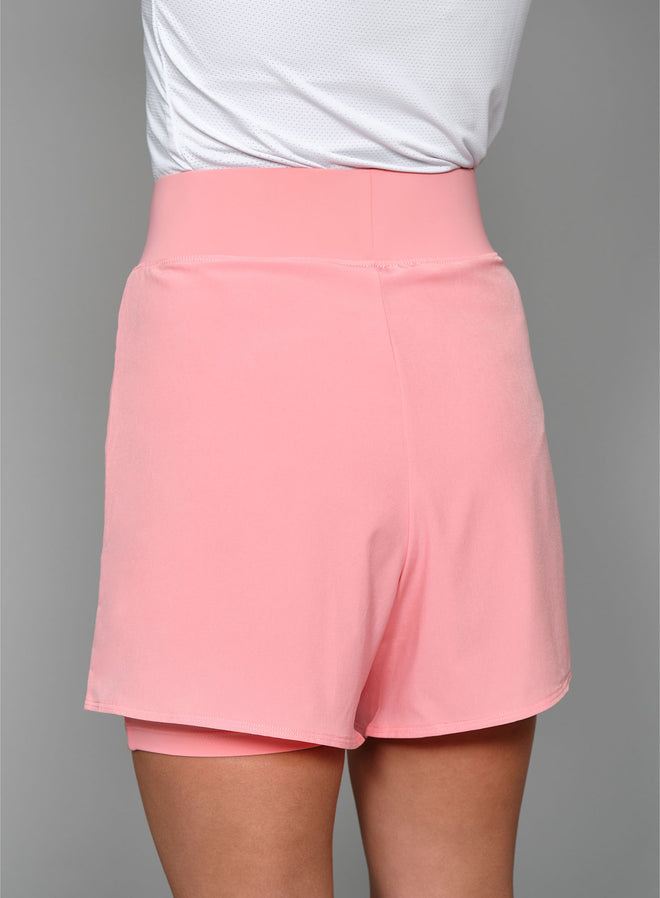 Girl's Tennis Shorts 2 in 1 Soft pink