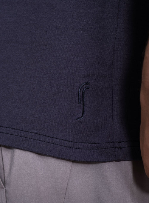 Men's Paris Modal T-shirt - Embroidery Navy
