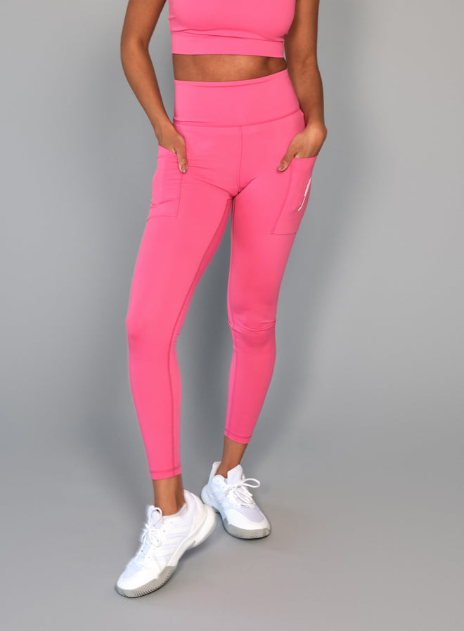 Women's Stretch Tech Side Pocket Tights Hot pink