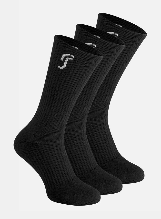 Cushioned Performance Socks 3-Pack Black