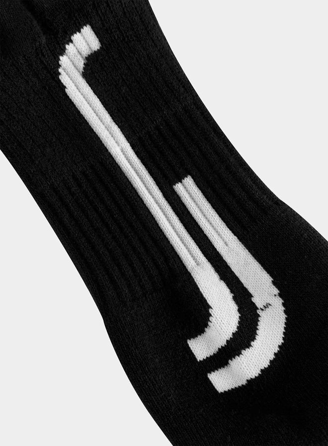 Cushioned Performance Socks Striped Black
