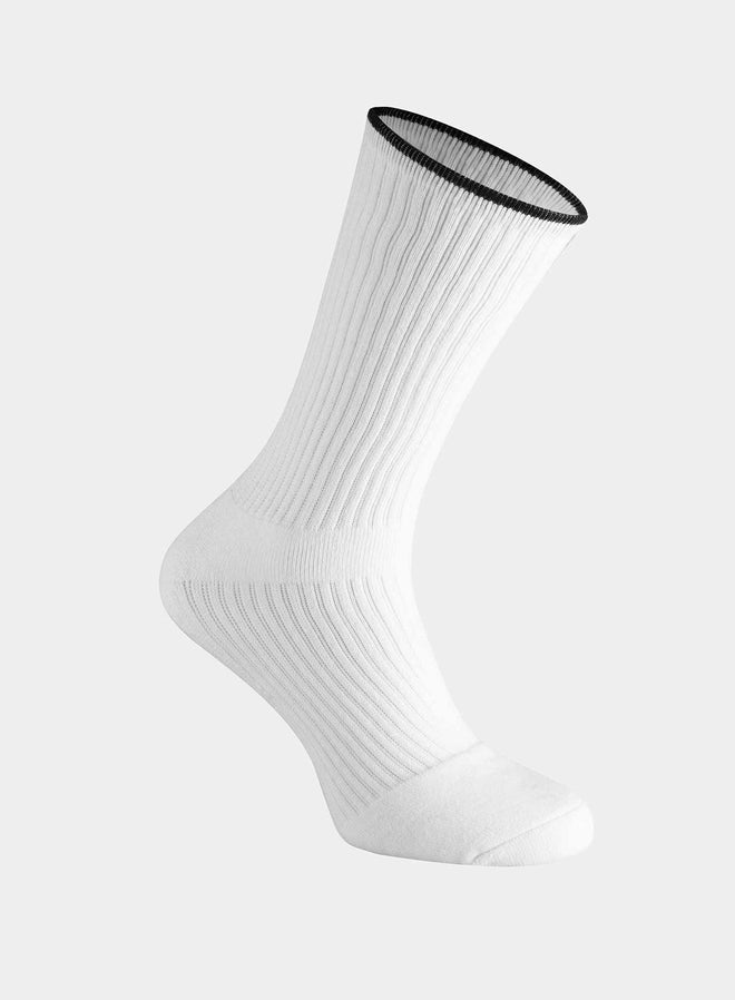Cushioned Performance Socks Striped White