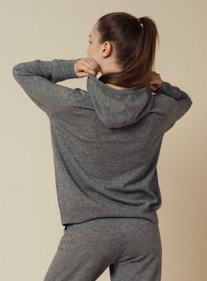Kristin Knitted Cashmere Hoodie