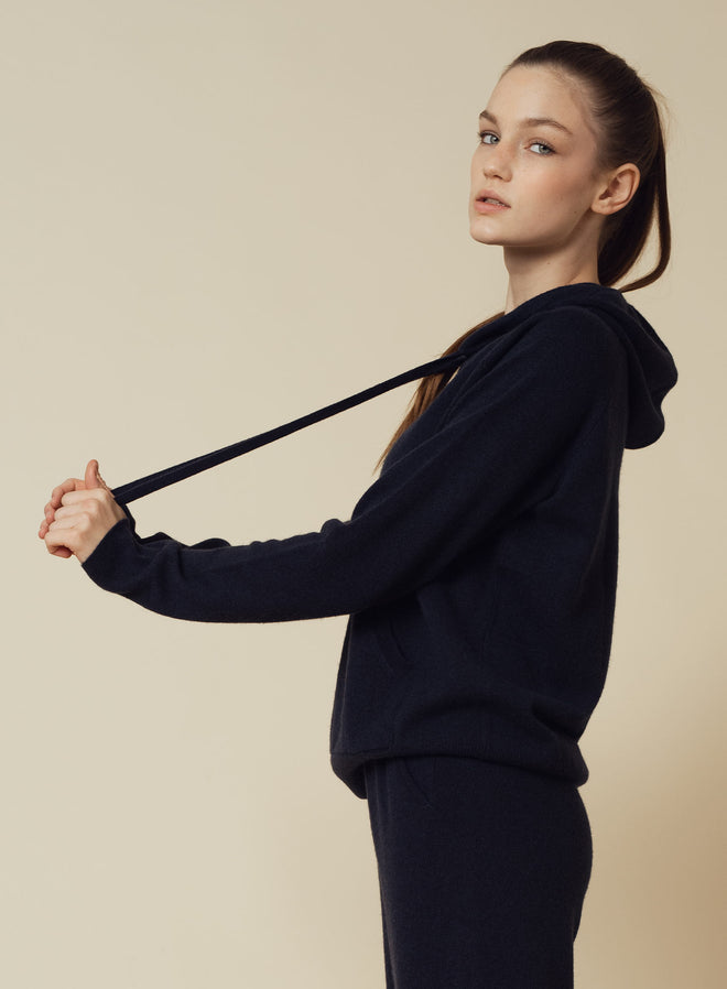 Kristin Knitted Cashmere Hoodie