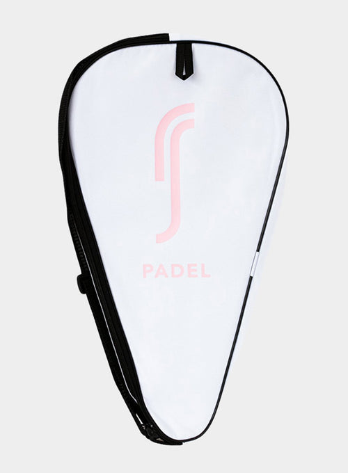 Classic Padel Racket Cover White pink