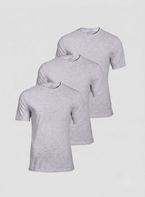 Men's Paris Cotton Tee (No Logo) - 3-Pack | Grey