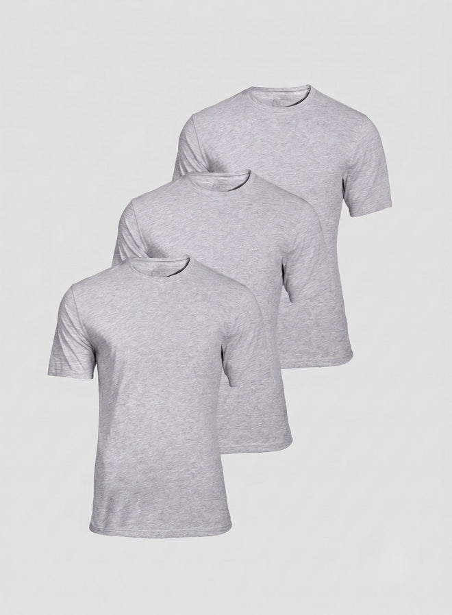 Men's Paris Cotton Tee (No Logo) - 3-Pack | Grey