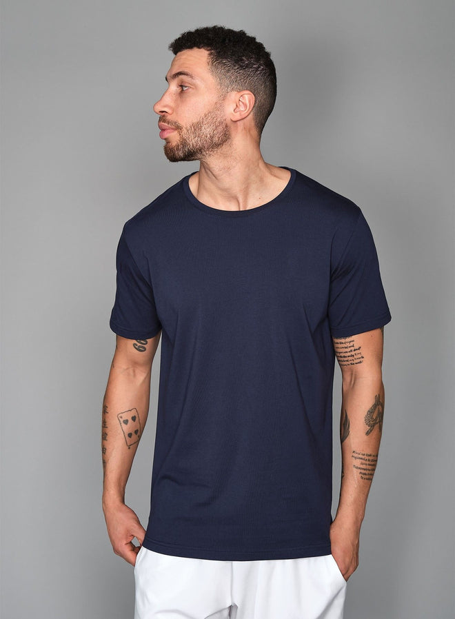 Men's Paris Cotton Tee (No Logo) - 3-Pack | Navy