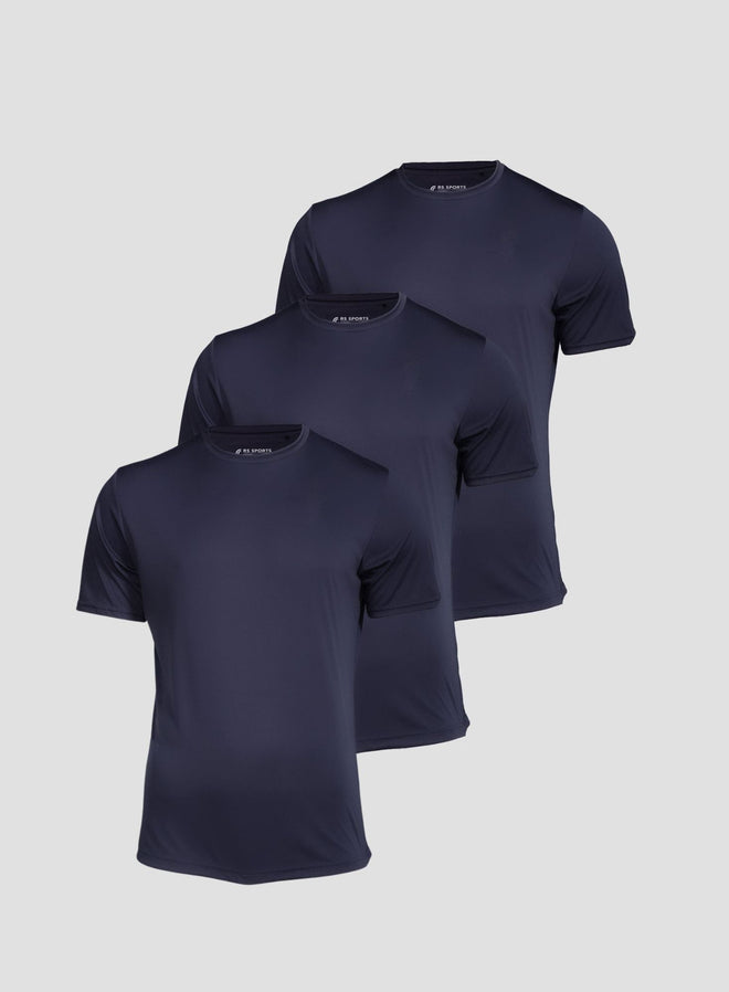Men's Paris Cotton Tee (No Logo) - 3-Pack | Navy