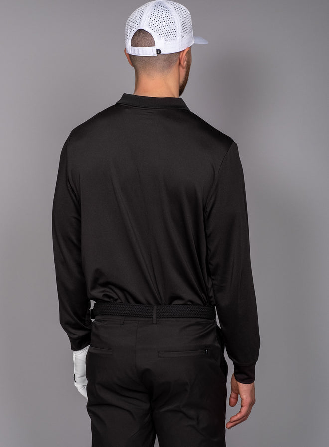 Men's Performance Long Sleeve Polo Black