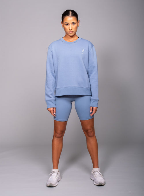 Women's Paris Sweatshirt Solid Blue