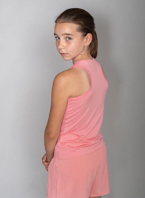 Girl's Performance Racerback - Mesh Soft pink