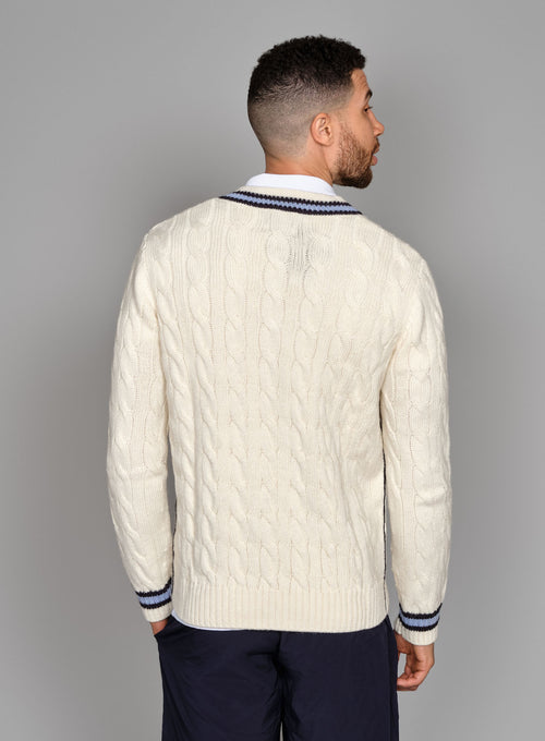 Men's Knitted Sweater White