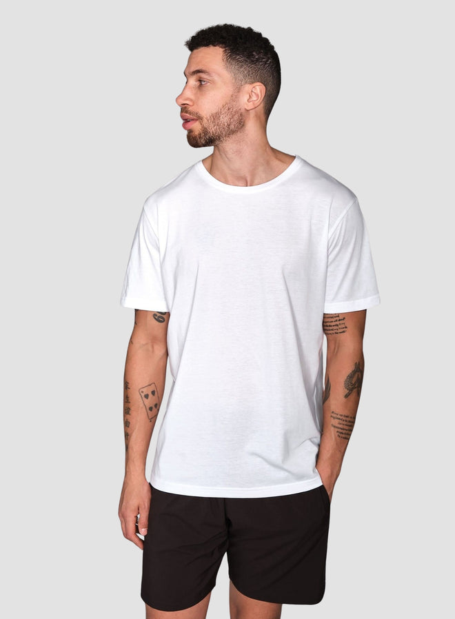 Men's Paris Cotton Tee (No Logo) - 3-Pack | White