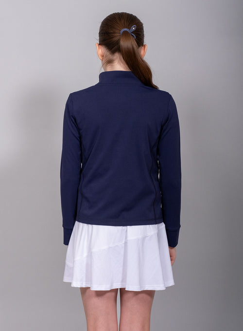 Girl's Stretch Tech Half Zip Sweater Navy