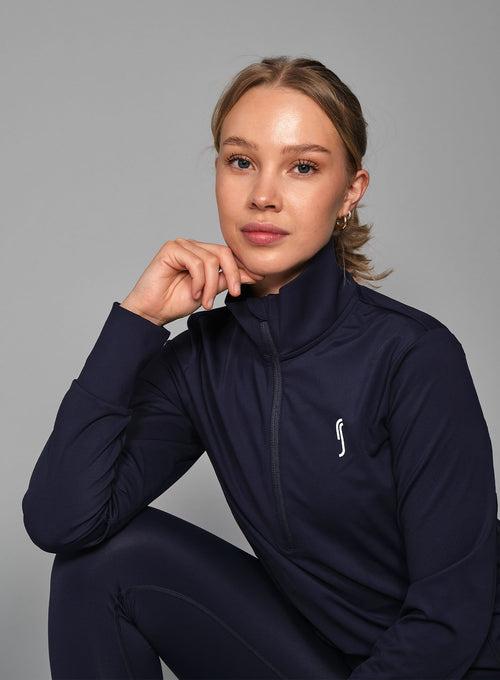Women's Stretch Tech Half Zip Sweater Navy