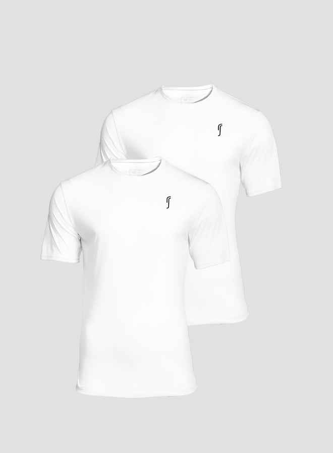 Men's Paris Cotton Tee - 2 - Pack | White