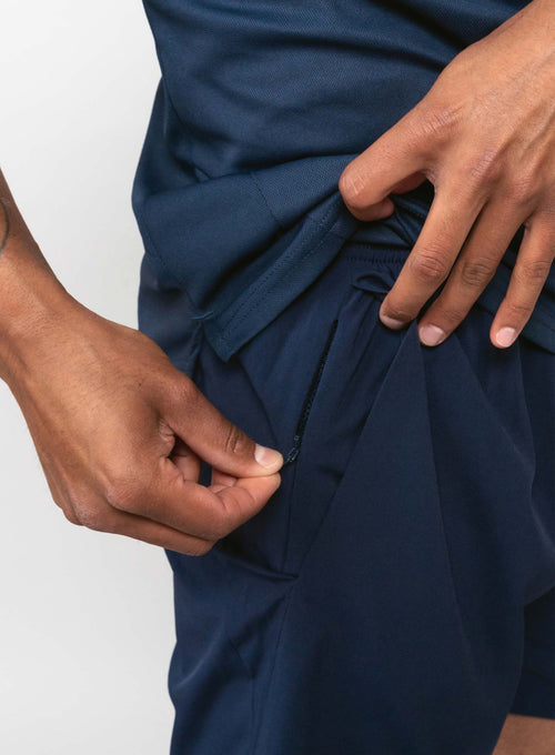 Men's Performance Shorts - 2 - Pack | Navy/White