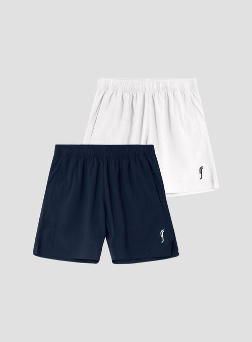 Men's Performance Shorts - 2 - Pack | Navy/White