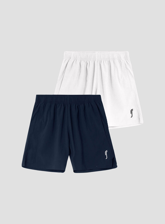 Men's Performance Shorts - 2 - Pack | Navy/White
