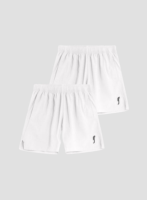 Men's Performance Shorts - 2 - Pack | White