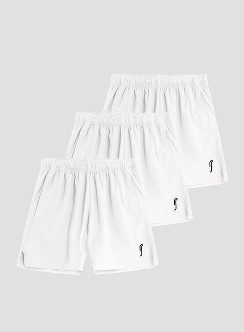 Men's Performance Shorts - 3 - Pack | White