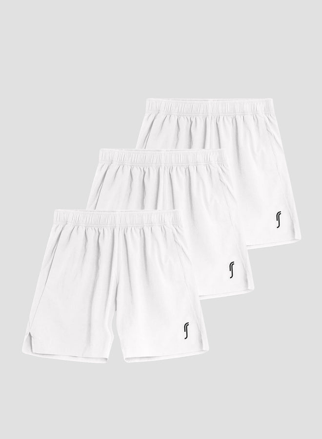 Men's Performance Shorts - 3 - Pack | White