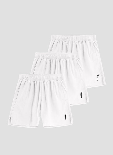 Men's Performance Shorts - 3-Pack | White – RS Sports